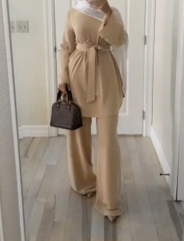 Two Piece Khaki Set